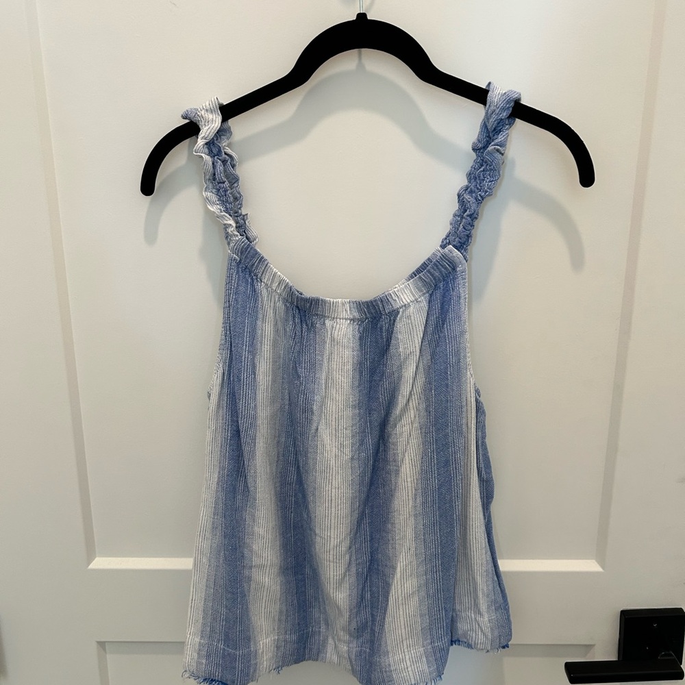 Bella Dahl Blue and White Striped Women's Top